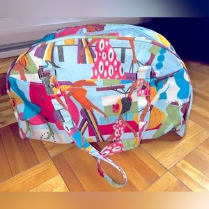 Very colourful graphic print shoulder bag